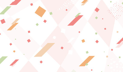 Vector abstract geometric background with different shapes and shapes, rhombuses and squares.