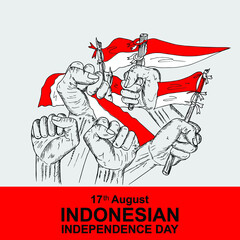 Indonesian Independence Day, poster and banner, 17 august