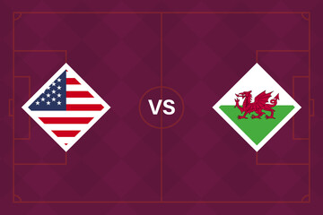 Group stage matches. USA vs Wales Template