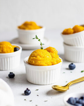 Mango and citrus sorbet