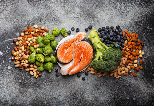 Assorted food for brain health and good memory