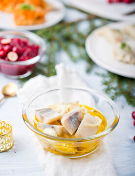 Herring with onion for Christmas
