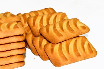 Biscuit, Indian cookies, biscuit isolated on white background