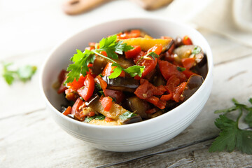 Vegetable ragout with fresh parsley