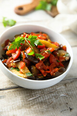 Vegetable ragout with fresh parsley