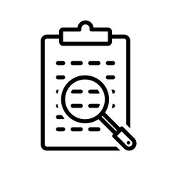 Black line icon for Details