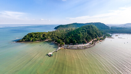 Aerial view of Koh Phitak or Phithak island in Chumphon, Thailand © pierrick