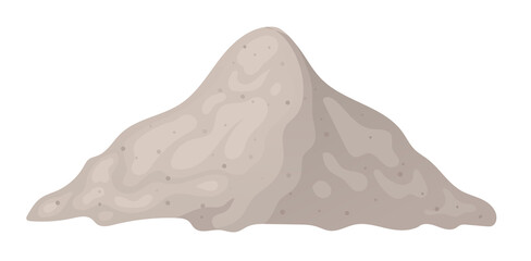 Pile of cement Heap of building material.