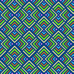 Seamless geometric diamond shape colorful pattern vector background