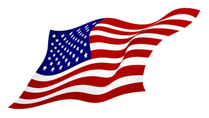 Flag of United States of America, Vector illustration