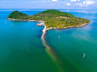 Aerial view of Koh Phitak or Phithak island in Chumphon, Thailand © pierrick