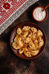 Dumplings, filled with mashed potatoes.