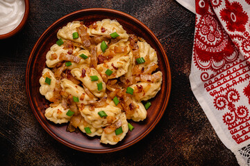 Dumplings, filled with mashed potatoes.