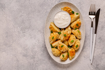 Dumplings, filled with mashed potatoes.