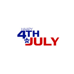 Creative Professional Trendy and Minimal 4th July Independence Day Logo Design, Logo in Editable Vector Format