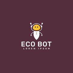 Naklejka premium eco bot logo template