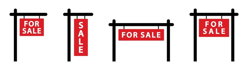 Sale billboard icon. Sale real estate icon, vector illustration