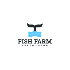 fish farm logo template