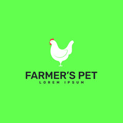 farm hen logo template