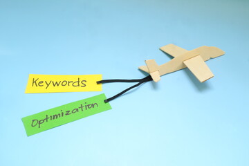 Keyword and Search Engine Optimization or SEO importance and key for success concept in business...
