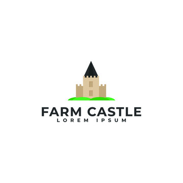 farm castle logo template