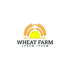 wheat farm logo template