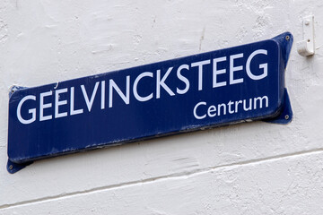 Street Sign Geelvinck At Amsterdam The Netherlands 28-6-2022
