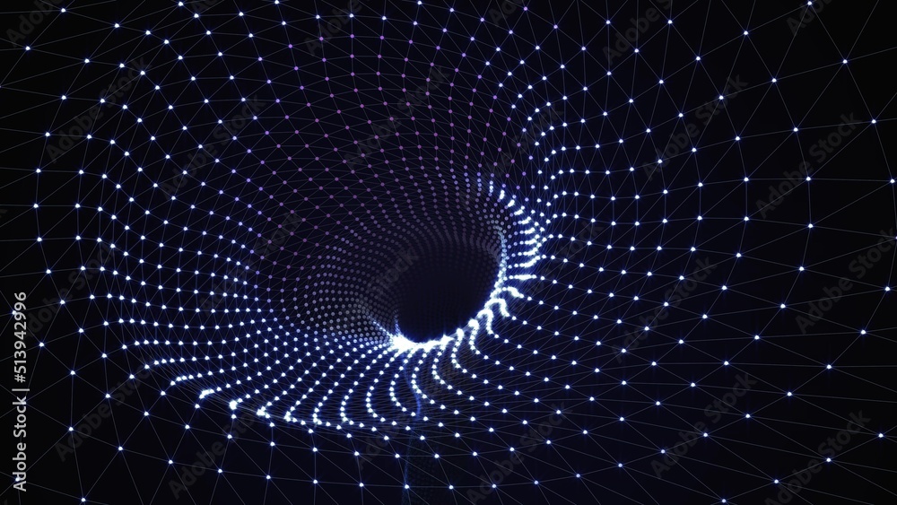 Canvas Prints flying through endless data matrix tunnel meditative 3d animation loop
