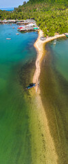 Aerial view of Koh Phitak or Phithak island in Chumphon, Thailand