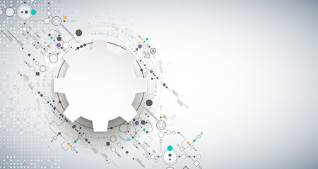 Abstract color digital communication technology background. Vector illustration