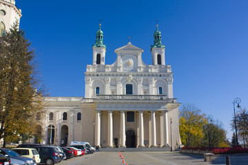 Cathedral of Saint John Baptist and Saint John Evangelist in Old Town in Lublin, Poland - obrazy, fototapety, plakaty