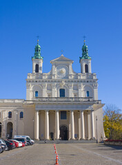 Fototapeta na wymiar Cathedral of Saint John Baptist and Saint John Evangelist in Old Town in Lublin, Poland