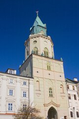 Fototapeta na wymiar Trinitarian Tower in Old Town of Lublin, Poland