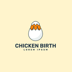 chicken birth logo template