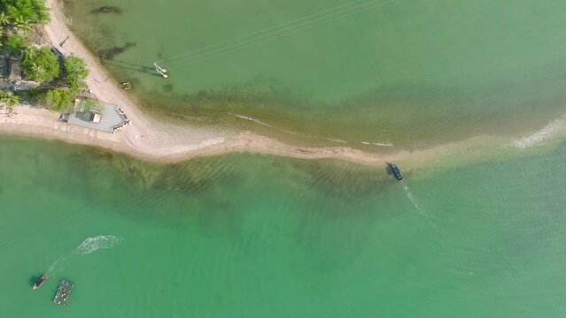 Aerial view of Koh Phitak or Phithak island in Chumphon, Thailand