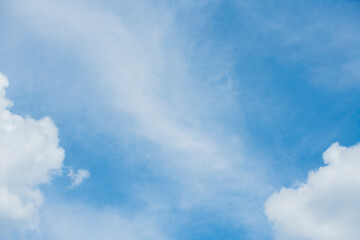 blue sky with white clouds for banner card wallpaper background