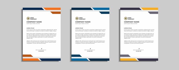 modern corporate letterhead template design