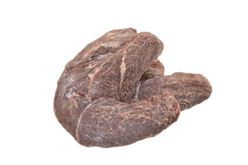 raw meat isolated on white background
