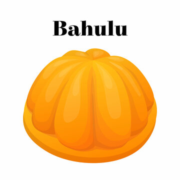 Vector isolated illustration with traditional Malay pastries Bahulu or Ballu. The concept of bakery products.You can use in web design, banners, postcard.