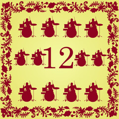 The 12 Days of Christmas 12th Day Twelve Drummers Drumming