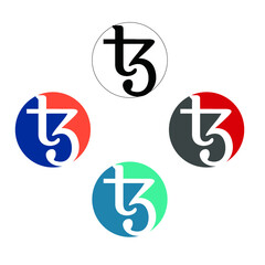 t3 logo vector