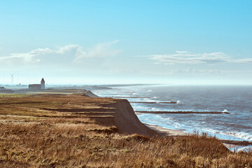Cliffs at Bovbjerg in Denmark. High quality photo - obrazy, fototapety, plakaty