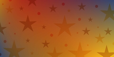 Red gradient galaxy sky with stars bokeh banner 