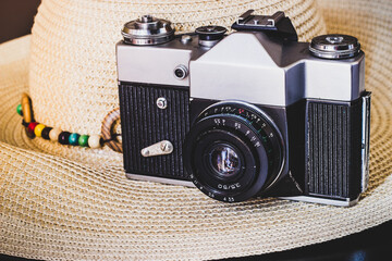 cámara fotográfica antigua o vintage.