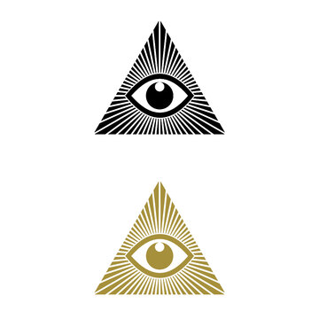triangle and one eye vector