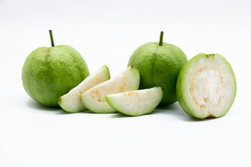 Fresh Guava isolated on the white background.