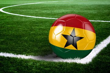 Ghana Soccer Ball on Field at Night