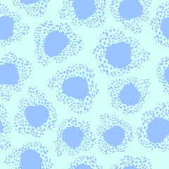 seamless hand drawn blue flowers pattern background , greeting card or fabric