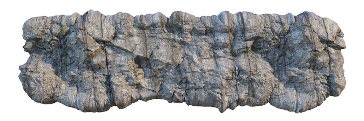 3D render stone surface with white background