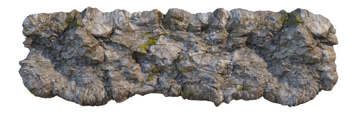 3D render stone surface with white background